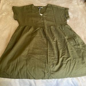 Olive green short dress